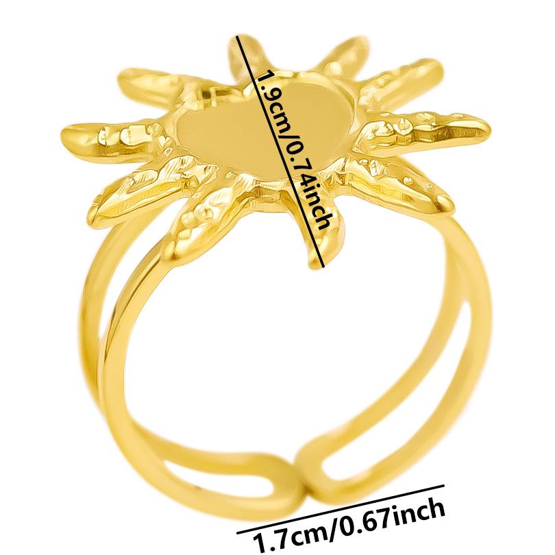 6pcs/lot Gold Plated Stainless Steel Base Rings Settings DIY Blank Knuckle Rings for Women Jewelry Charms Never Fade Wholesale