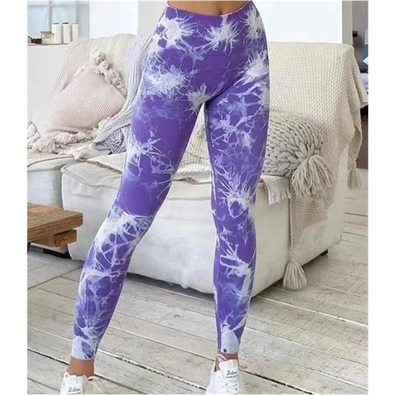 High Waist Tie Dye Butt Lift Quick Dry Fitness Pants Breathable Peach Compression Yoga Pants For Running Training And Workout