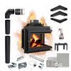 Cast Iron Fireplace KRATKI SIMPLE Right 8 kW Ø 200