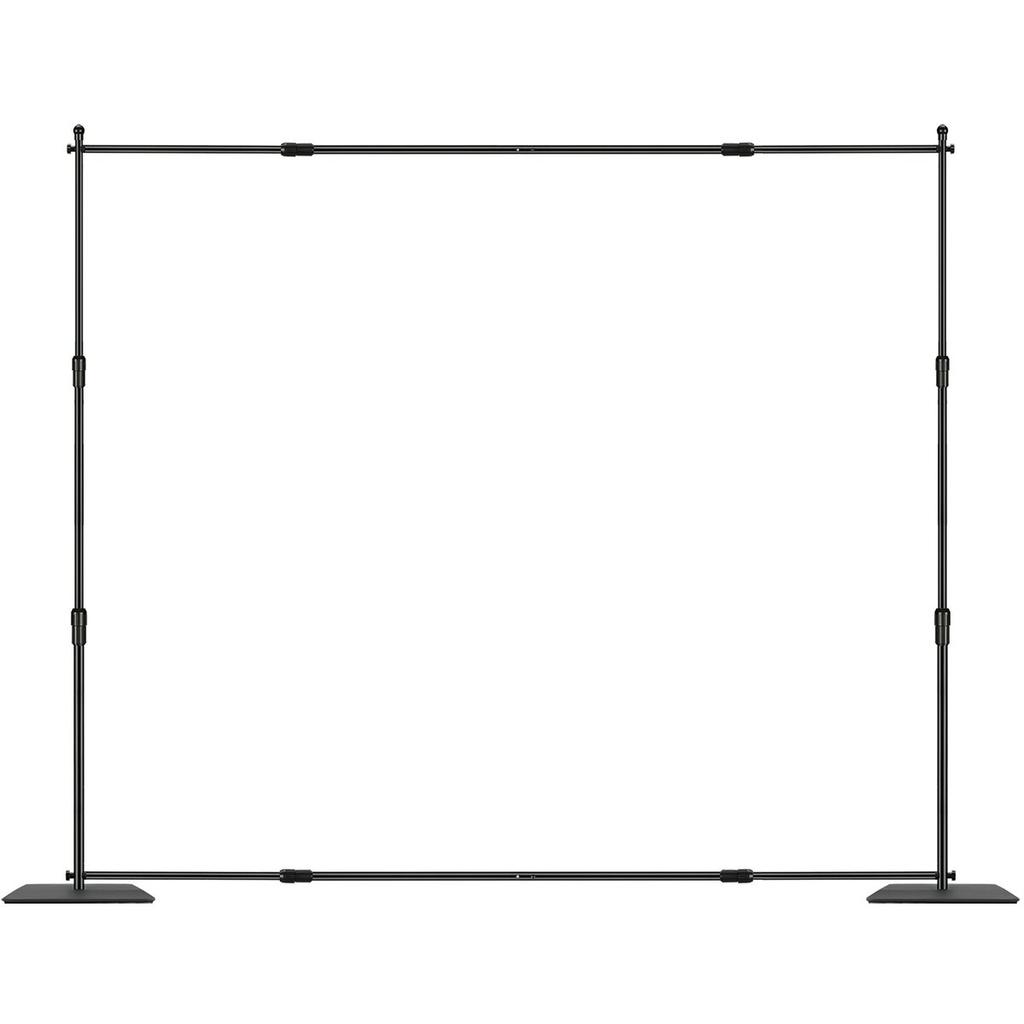 10ft X 10ft Pipe and Drape Kit, Heavy Duty Backdrop Stand with Carbon Steel Base, Adjustable Backdrop Support with 6 Clamps and A Carry Bag for
