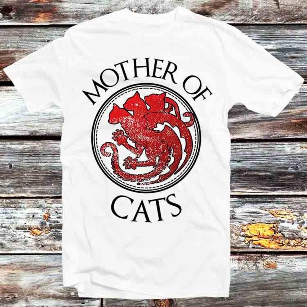 

Футболка из 100% хлопка плотностью 230 г/м2 с надписью «Mother of Cats Pet Lover Cat Mom Birthday» футболка в стиле ретро с мемами в подарок унисекс с аниме-мангой B1372 XS белый