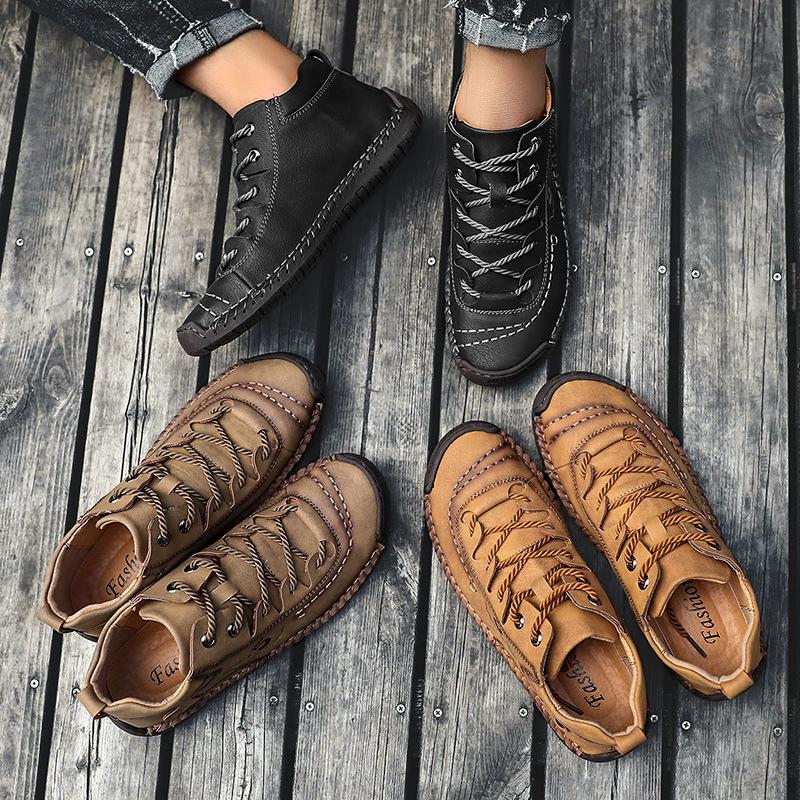 fashion Men Vintage Ankle Boots Comfortable Casual Shoes Men Fashion Casual Boots Male Suitable Shoes Outdoor Comfortable Sneakers Mendg