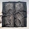 Square Scarf For Women Bandanna Spring/Summer Leopard Print Headband Neckerchief Imitation Silk Hair Scarf With A Shirt