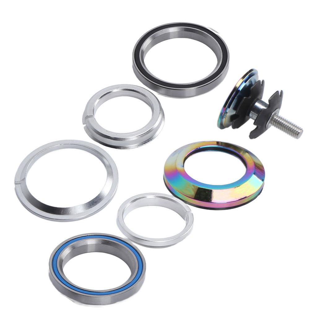 LeBycle Mountain Bicycle Headset Colorful Road Bike Double Bearing Headset 28.6x41.8‑52x30 39.8mm 28.6 Straight 1.5