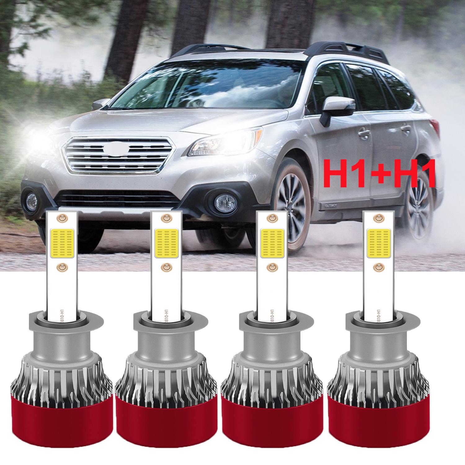 

4PCS H1 LED headlight Bulbs Hi/Lo beam Car Lights Super Bright COB Chips Headlight Lamp For DC12-24V Cars 6000k White