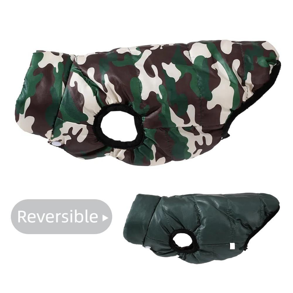 Winter Warme Hundekleidung Wasserdicht Winddicht Haustier Jacke Mantel Für Kleine Mittelgroße Hunde Katzen Camouflage Druck Chihuahua Mops Outfits