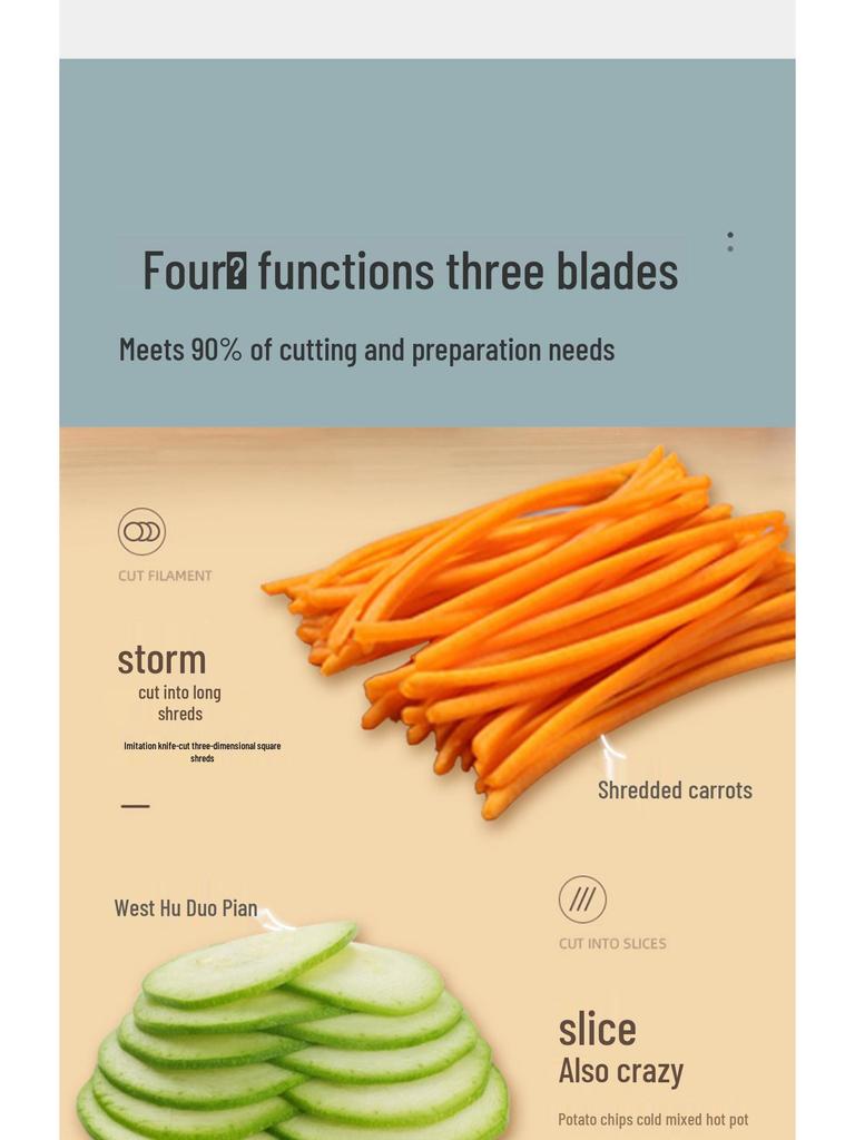 Multifunctional Vegetable Slicer & Grater with Hand Guard