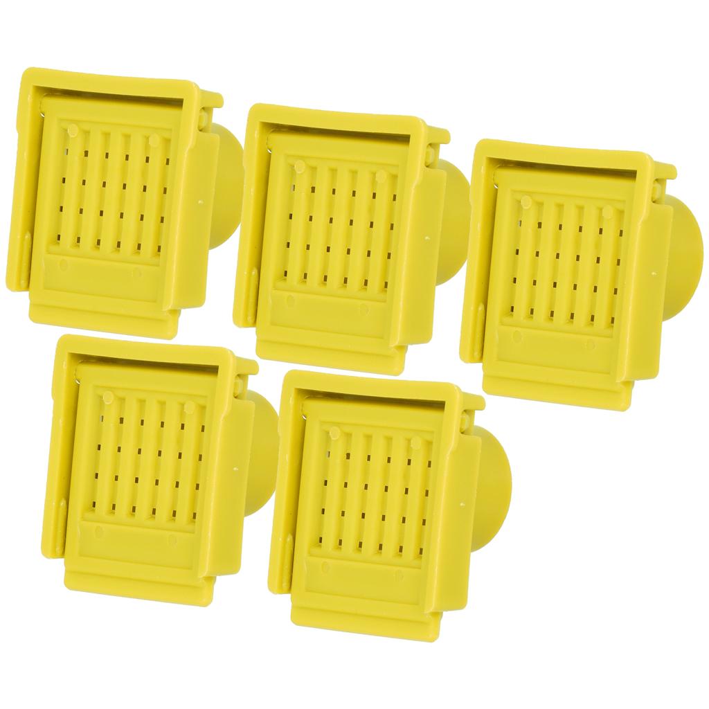 5Pcs Beehive Vent Lightweight ABS NonToxic EscapeProof Breathable Beehive Entrance Gate(Yellow )