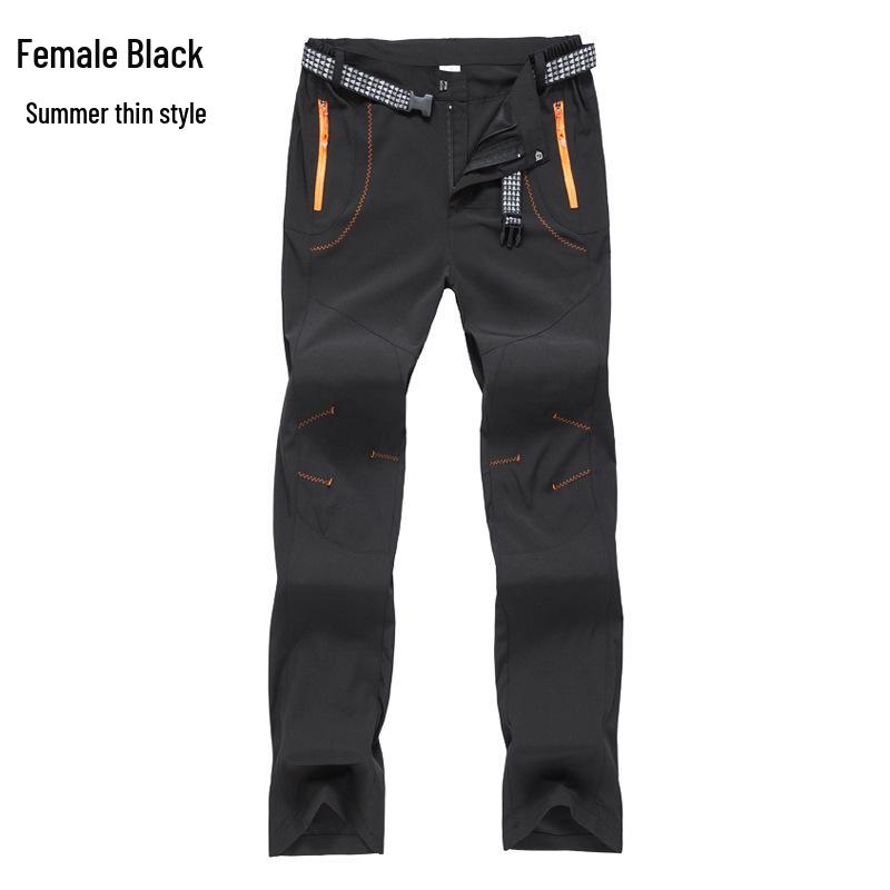 Pantaloni Softshell Unisex pentru Exterior, Rezistenți la Vânt, Călduroși, pentru Drumeții - Impermeabili, Respirabili, cu Fleece, pentru Toamnă și Iarnă