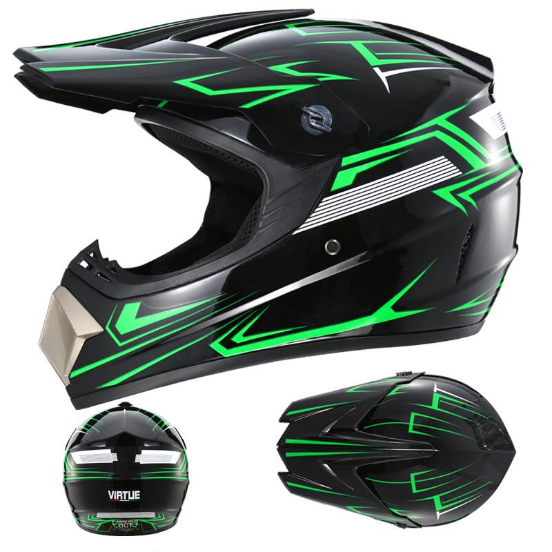 [Free Three-piece Set] Kart Off-road Helmet Electric Motorcycle Helmet Full Helmet for Mountain Downhill Competition