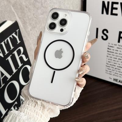 Przezroczyste etui dla Magsafe Mag Safe iPhone 16E 16 E 15 Pro Max 14 Plus 13 12 11 X XS XR SE 2022 2020 8 iPhone16 16Pro 16Plus 15Pro Pokrowiec na telefon Akcesoria