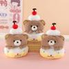 Plush Bear Cake Toy With Pullstring Mechanism For Birthday Celebrations Gift For Kids