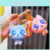 Cute Silicone Mini Coin Purse Adorable Cat Keychain Accessory For Gifts And Parties