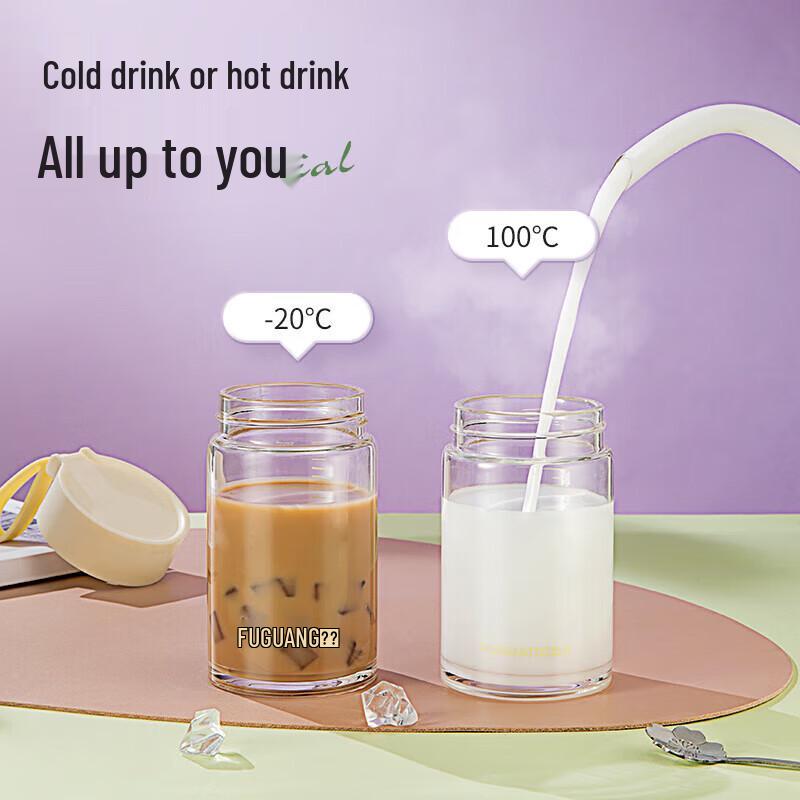 Fuguang G2128 Portable Glass Water Bottle