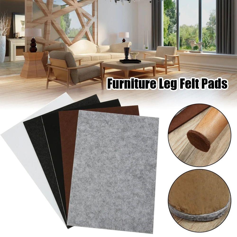 Anti Slip Chair Table Mats Self Adhesive Furniture Felt Sheets  Floor Protection