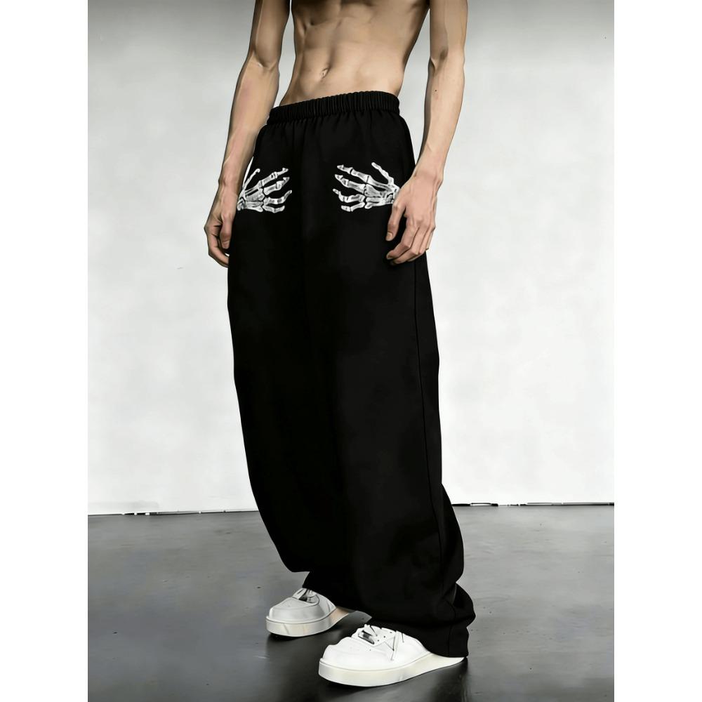 

Men s Skull Handprint Pattern Summer Lightweight Fashion Pants Fashion Multi Functional/Street Style Outdoor Wear XXXL