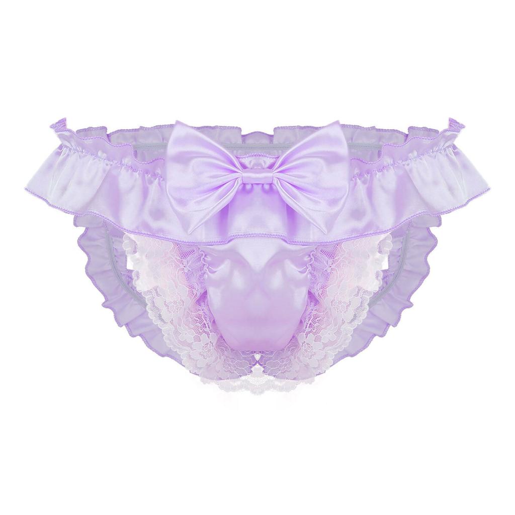 Sexy Mens Lace Briefs Open Butt Low  G-string Thong Underwear Panties