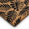 Coconut Fiber Doormat Natural Black Fern Pattern 60x40