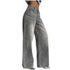 Gray Vintage Baggy Jeans Woman Streetwear High Waist Y2K Wide Leg Denim Pants Loose Female Hip Hop Trousers 2000s Spring Autumn New