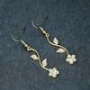 Fashionable Flower Vine Plant Flower Ear Hook Earrings Personalized Small and Fresh Summer