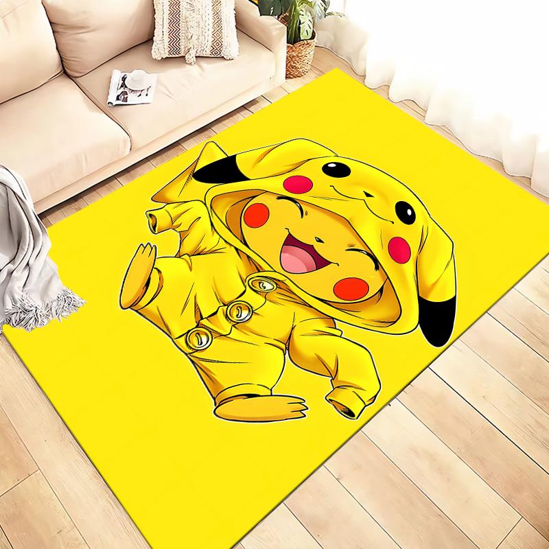 Various Styles Pikachu Printed Carpet Gifts for Boys and Girls Friends Bedroom Living Room Sofa Large Size Mat Non-slip Rugs
