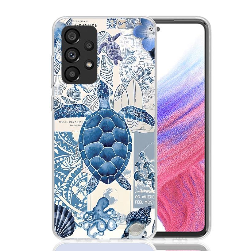 Ocean Starfish Sea Turtle Shark Phone Case For Samsung Galaxy A52 A32 A22 A12 A02S A50S A30S A51 A31 AA71 Note 20 Ultra 10 S10 P