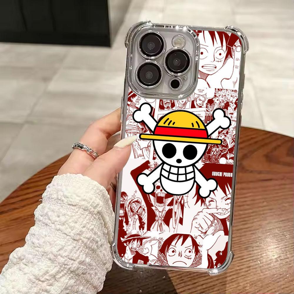 Anime One Pieces Soft Funda For iPhone 17 Pro 16 15 14 13 12 11 Pro Max Case 17 Plus 17E 16E 17Air Camera Protection Phone Cover