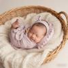3pcs Newborn Photography Set Bear Hat Pillow Swaddle Wraps Bows Decor Clothing Studio Photo Props for Infant Boys Girls Shooting