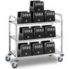 Royal Catering Rcsw 3A 3-Etagen Catering Servicewagen, Edelstahl, Bis zu