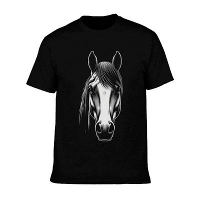 European Sizes Funny Horse Lovers Tee | Animal Print for Girls Women, Style 2 T-Shirt - Graphic Shirts for Men
