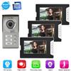 Apartment 3 Units Wired Video Door Phone Audio Visual Doorbell Intercom Entry System