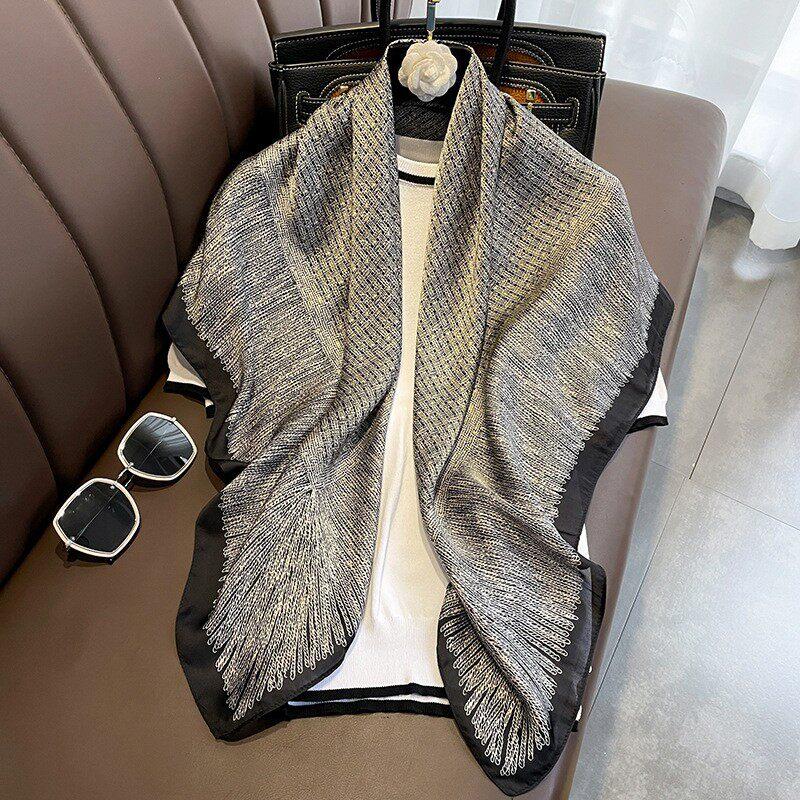 New scarf women's universal 90 large scarf sun protective thin shawl stylish fashion decorative scarf