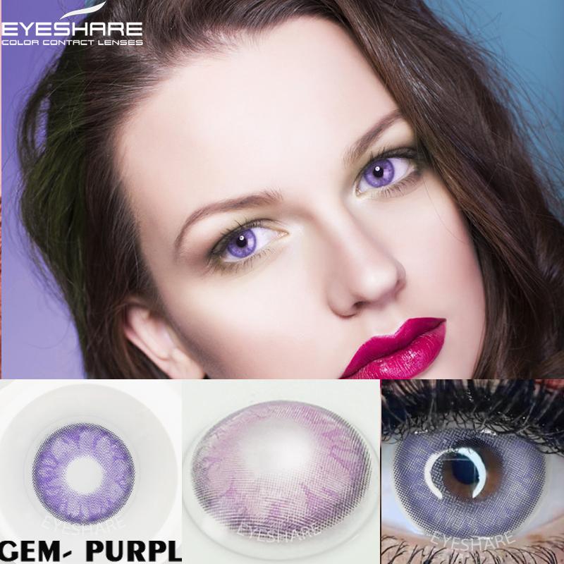 EYEHSARE Color Contact Lenses For Eyes 2pcs Natural Colored Lens Blue Pink Beauty Contact Lenses Eye Yearly Cosmetic Color Lens