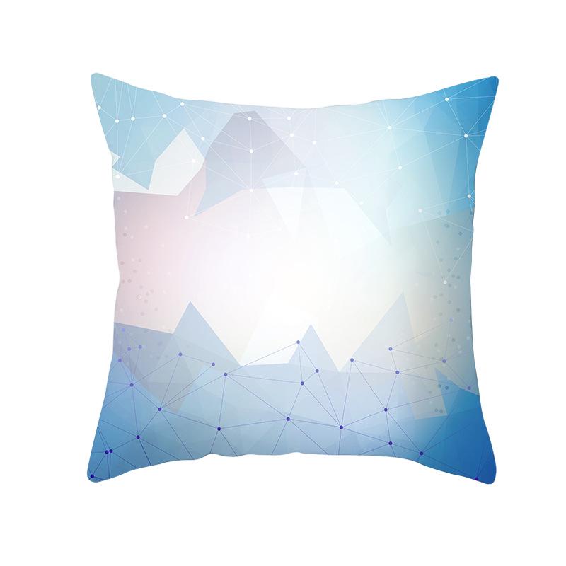 Home Decoration Geometric Space Printed Pillow Cover Colorful and Bright Sofa Cushion Cover