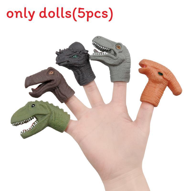 Kids Educational Animal Finger Puppets Set With Plush Material For Preschool Learning And Parent Child Play Dinosaur