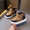 Toddler Boys High Top Sneakers Kids Velcro Casual Board Shoes Non Slip Lightweight Children Sport Walking Footwear