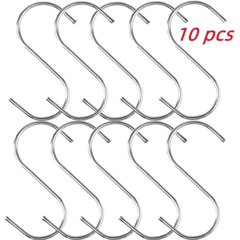 5/10/20 Pcs Cast Iron S Shaped Hooks  Metal Hangers Hanging Hooks for Kitchen Bathroom Shelf Hooks Hanging Storage Tools