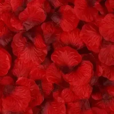 6000/500 Piezas Pétalos de Rosa Roja Artificiales Falsos Rosas de Seda de Simulación Pétalo de Flor para Día de San Valentín Boda Fiesta Decoración Venta al por Mayor