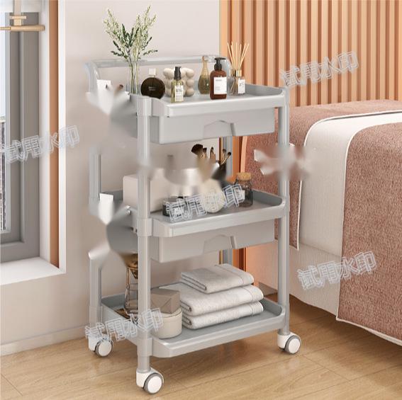 Wózek do salonu piękności: Dwupoziomowy wózek narzędziowy do przedłużania rzęs i artykułów do tatuażu