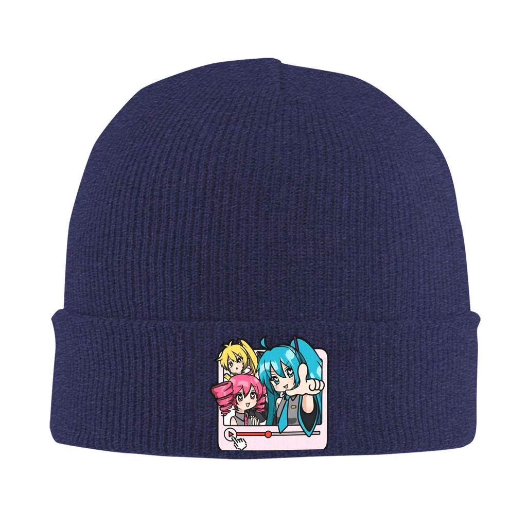 Triple Baka Kasane Teto  Beanie Hats  Bonnet Hats Men Women Trendy Gym Knitted Hat Autumn Winter Pattern Warm Soft Caps