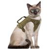 Tactical Cat Harness And Leash for Walking Escape Proof Adjustable Cat Vest with Rubber Handle And Patches for Cats Small Dogs