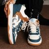 Men's Casual Shoes Trend Wear-resistant Korean Style Sneakers Students Popular Sport Shoe Street Color Blocking Lace Up Sneakers