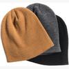 Custom Cute Luxury Warm Lambs Wool Knitted Unisex Beanie Winter Hand Drawn Business Travel Striped Logo Xlm