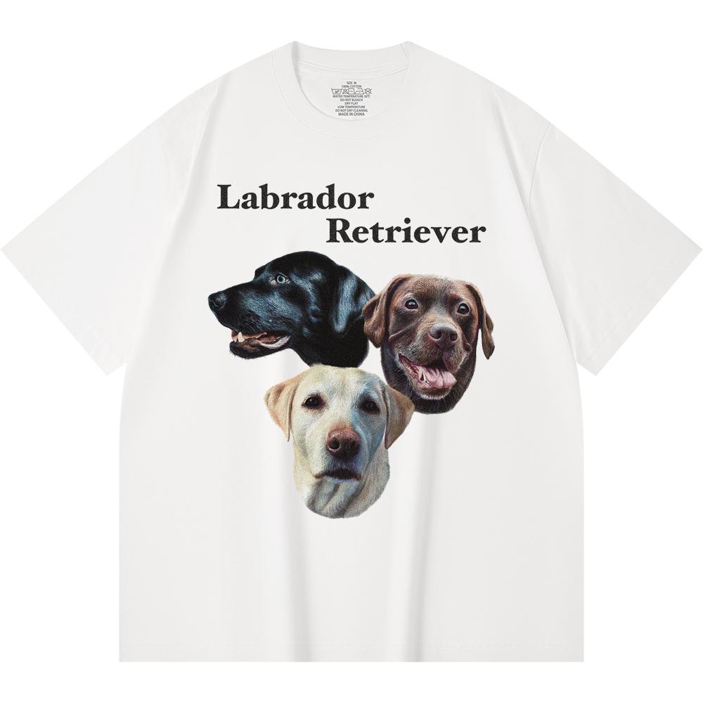 Tricou 230GSM 100% Bumbac cu Imprimeu Labrador Retriever Tricouri Amuzante Stil Harajuku Bumbac Pieptănat