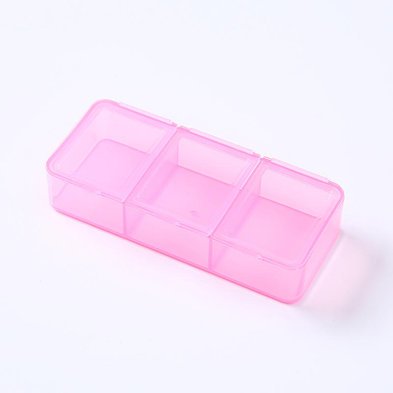 Portable Pill Box Cases Organizer Travel 3 Grid Medicine Box For Morning Middle And Evening Medication Tablets Mini Storage Box