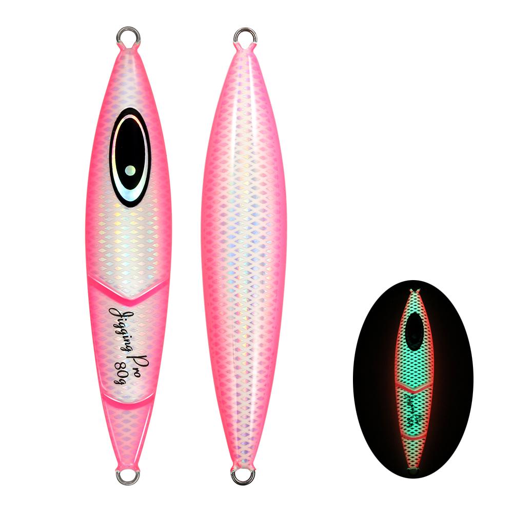 Jigging Pro Cranky Slow Jigging Lure for Kingfish 80g 100g 120g 150g Saltwater Luminous Metal Jig Lure Deep Sea Lure Fishing