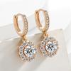 Fashionable Light Luxury Style Plum Blossom Girl Trend Is Full of Camellias Earrings