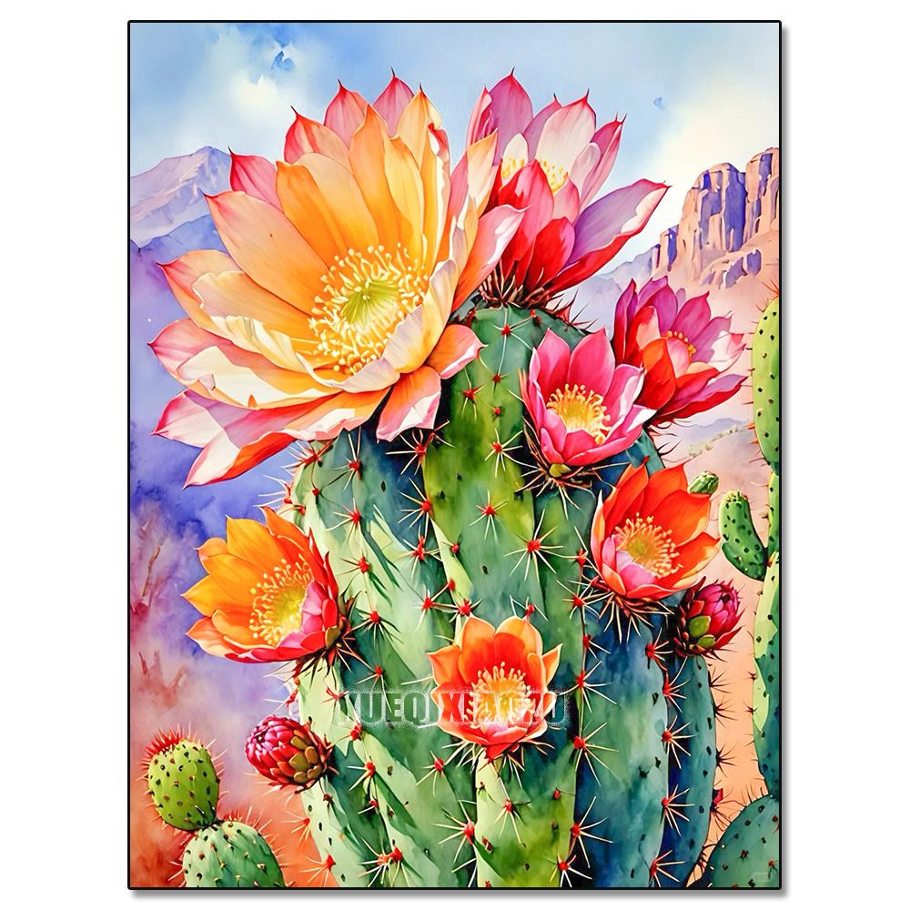 Akvarelllandskap Växtserie Diamantkonstmålning Dekoration Segelbåt Diy Full Strassmosaik Korsstygnsats Gåva