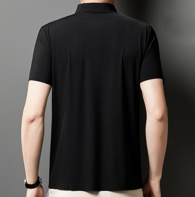 Ice Silk POLO Shirt Short-sleeved T-shirt Casual Polo Shirt T-shirt