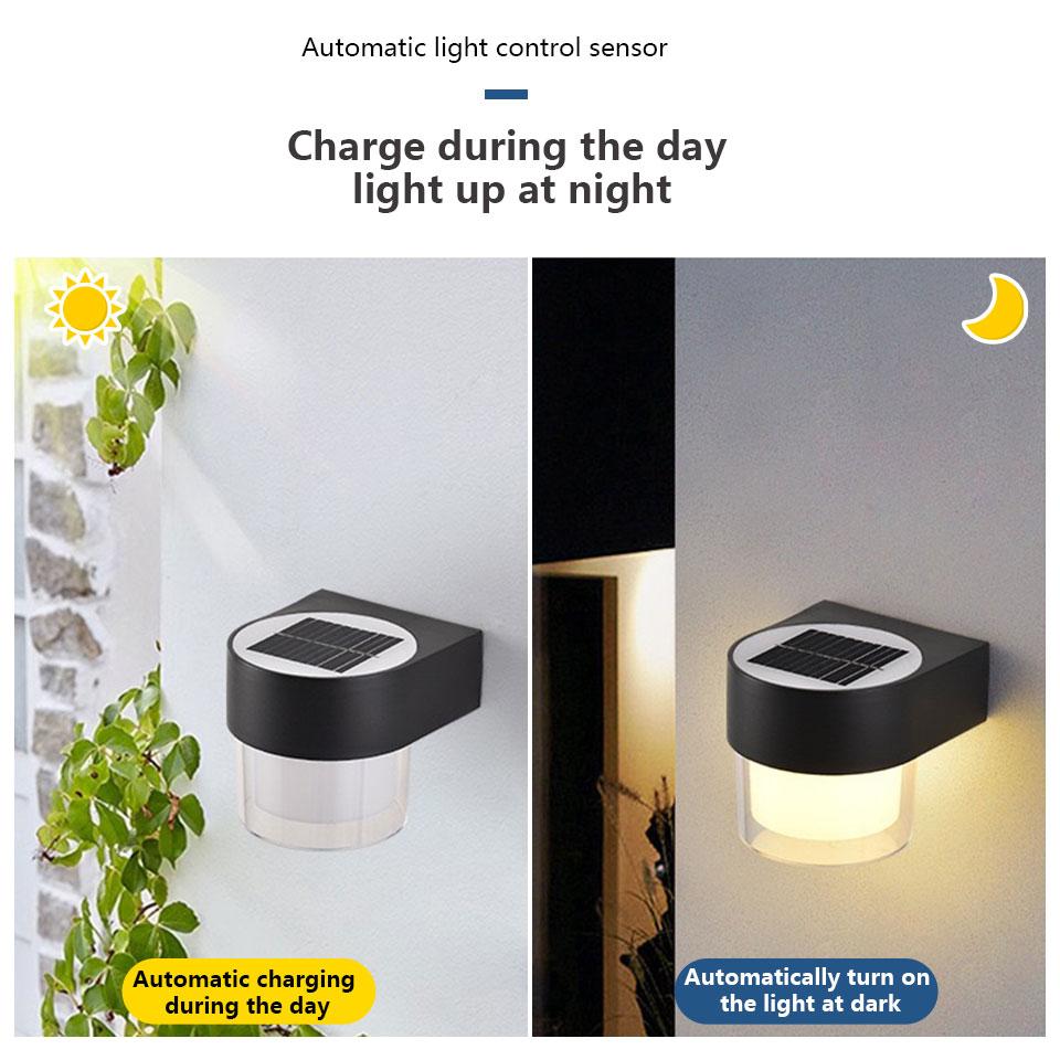 Solar Outdoor Wall Light Motion Sensor Wall Lamp Waterproof LED Wall Lamp 6W For Backyard Garden Patio Street Porch Garden Light